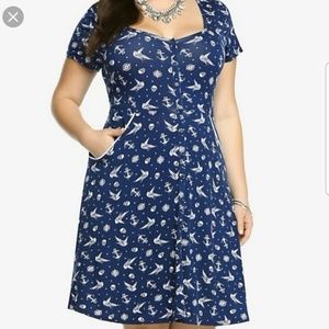Torrid Retro Chic Nautical Dress